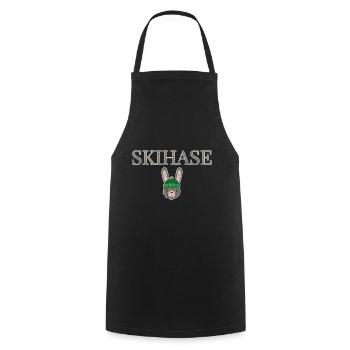 Ski Bunny Winter Bunny - Cooking Apron - black - Front - AI Model Male 185 dark (185cm)