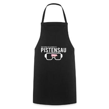 Pistensau Skier Fun - Tablier de cuisine - noir - Devant - AI Model Male 185 dark (185cm)