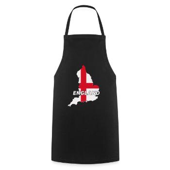 Flag of England, British pride - Cooking Apron - black - Front - AI Model Male 185 dark (185cm)