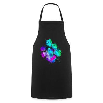Amateur de plantes jardinage Aquarelle - Tablier de cuisine - noir - Devant - AI Model Male 185 dark (185cm)