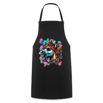 Printemps Eté Cheval Chevaux Cavalier Enfants - Tablier de cuisine - noir - Devant - AI Model Male 185 dark (185cm)