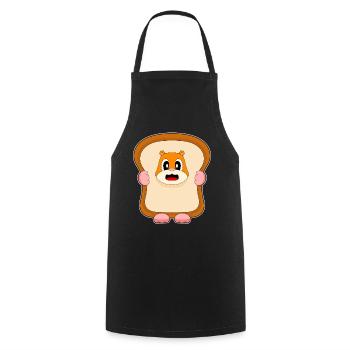 Pain de hamster - Tablier de cuisine - noir - Devant - AI Model Male 185 dark (185cm)