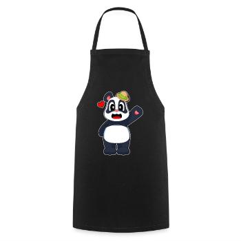 Panda Hut - Kochschürze - Schwarz - Vorne - AI Model Male 185 dark (185cm)