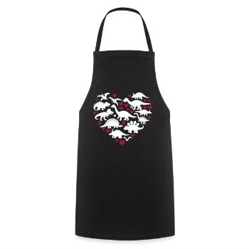 I Love Dinosaurs - Cooking Apron - black - Front - AI Model Male 185 dark (185cm)