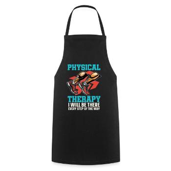 Physical Therapy I Will Be There Massage Therapist - Cooking Apron - black - Front - AI Model Male 185 dark (185cm)