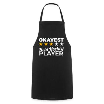 Joueur de hockey moyen - Tablier de cuisine - noir - Devant - AI Model Male 185 dark (185cm)