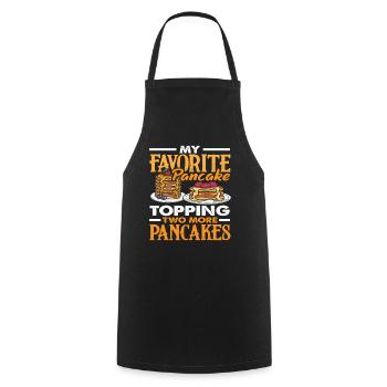 Favorite Pancake Topping More Pancakes - Cooking Apron - black - Front - AI Model Male 185 dark (185cm)