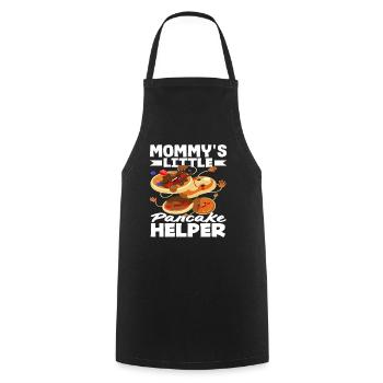 Mom's Little Pancake Helper - Cooking Apron - black - Front - AI Model Male 185 dark (185cm)