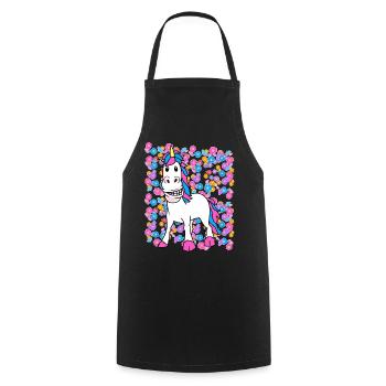 Spring Summer Unicorn Unicorns Kids Child - Cooking Apron - black - Front - AI Model Male 185 dark (185cm)