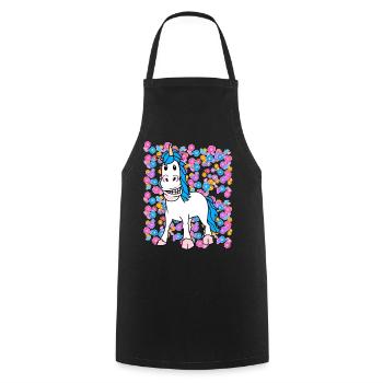Kids Child Unicorn Unicorns Baby Toddlers - Cooking Apron - black - Front - AI Model Male 185 dark (185cm)