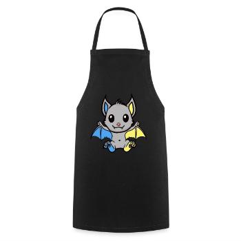 Halloween Bat Bats Child Kids - Cooking Apron - black - Front - AI Model Male 185 dark (185cm)