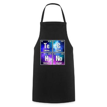 Techno House Party EDM Festival Goa Electro Rave - Tablier de cuisine - noir - Devant - AI Model Male 185 dark (185cm)
