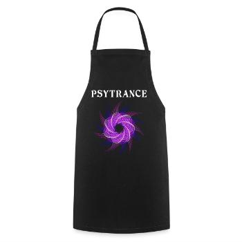 Techno House Party EDM Festival Goa Rave Psytrance - Kochschürze - Schwarz - Vorne - AI Model Male 185 dark (185cm)