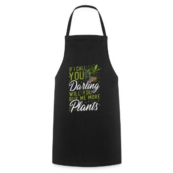 Amateur de plantes jardinant si j’appelle - Tablier de cuisine - noir - Devant - AI Model Male 185 dark (185cm)
