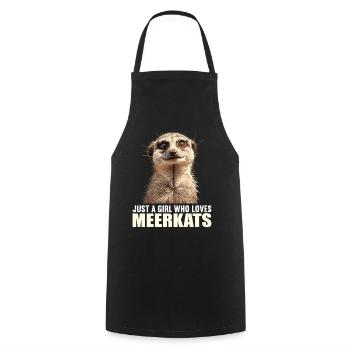 Meerkat Erdmännchen - Kochschürze - Schwarz - Vorne - AI Model Male 185 dark (185cm)