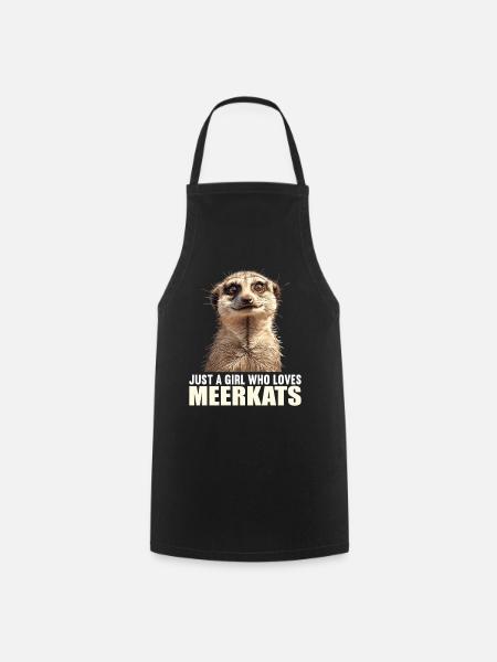 Meerkat Erdmännchen - Kochschürze - Schwarz