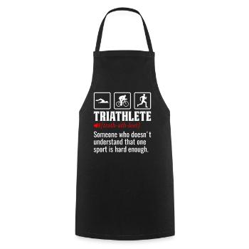 Triathlet Lustige Definition Schwimmen Rad Laufen - Kochschürze - Schwarz - Vorne - AI Model Male 185 dark (185cm)