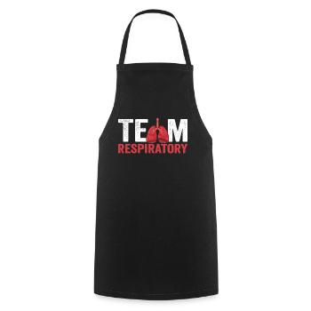 Team Respiratory Therapy Pulmonologist Lung - Cooking Apron - black - Front - AI Model Male 185 dark (185cm)
