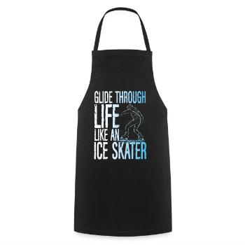 patineur patineur patin à glace patin à glace - Tablier de cuisine - noir - Devant - AI Model Male 185 dark (185cm)