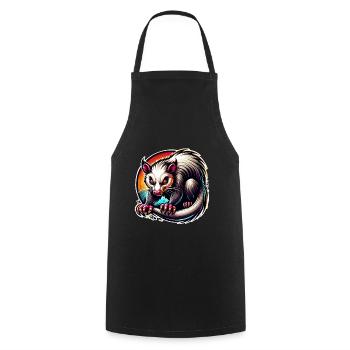 opossum - Cooking Apron - black - Front - AI Model Male 185 dark (185cm)