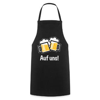 XAufuns! – 2 Bayrische Originale (3) - Kochschürze - Schwarz - Vorne - AI Model Male 185 dark (185cm)