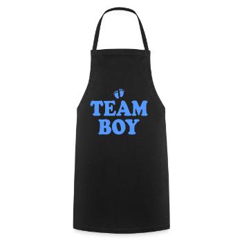 Team boy - Tablier de cuisine - noir - Devant - AI Model Male 185 dark (185cm)