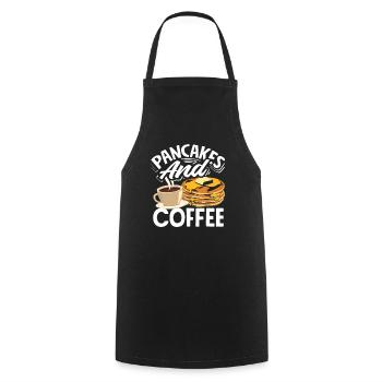 Crêpes et café pour les connaisseurs - Tablier de cuisine - noir - Devant - AI Model Male 185 dark (185cm)