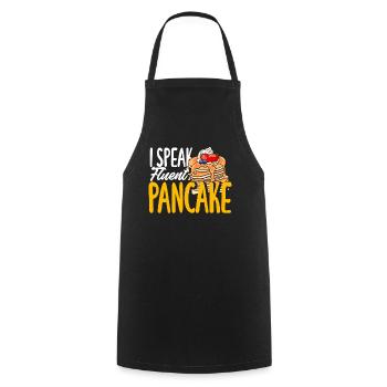 Pancakes I speak fluently - Cooking Apron - black - Front - AI Model Male 185 dark (185cm)