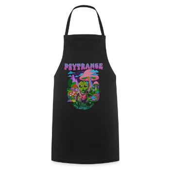 Techno House Party EDM Festival Goa Rave Psytrance - Kochschürze - Schwarz - Vorne - AI Model Male 185 dark (185cm)