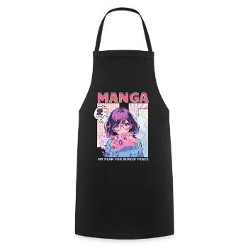 Manga Books Manga Lovers - Cooking Apron - black - Front - AI Model Male 185 dark (185cm)