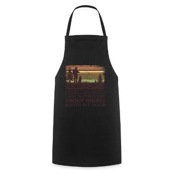 Experience hiking adventures with your dog - Cooking Apron - black - Front - AI Model Male 185 dark (185cm)