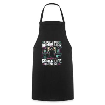 Experience Gamer Life Gaming Passion - Cooking Apron - black - Front - AI Model Male 185 dark (185cm)