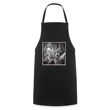 Easter, Funny Easter Bunny, Bunny Selfie Easter Party - Cooking Apron - black - Front - AI Model Male 185 dark (185cm)
