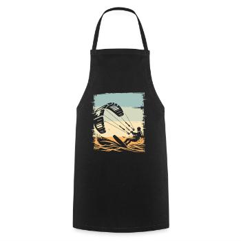 Kitesurf Kitesurfer Kiteboard - Tablier de cuisine - noir - Devant - AI Model Male 185 dark (185cm)