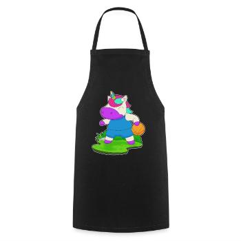 Unicorn Basketball Player Basketball - Cooking Apron - black - Front - AI Model Male 185 dark (185cm)