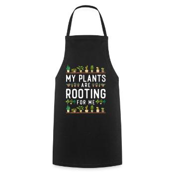 Plant Lover Gardening Pun My - Cooking Apron - black - Front - AI Model Male 185 dark (185cm)