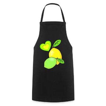 Lemon Lemons Fruits Fruit Fruit Summer - Cooking Apron - black - Front - AI Model Male 185 dark (185cm)