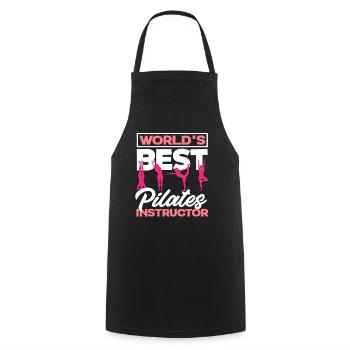 Pilates Best Instructor In The World - Cooking Apron - black - Front - AI Model Male 185 dark (185cm)