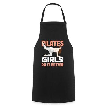 Les filles de Pilates le font mieux - Tablier de cuisine - noir - Devant - AI Model Male 185 dark (185cm)