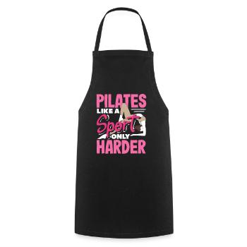 Pilates Like a Sport Only Harder - Cooking Apron - black - Front - AI Model Male 185 dark (185cm)