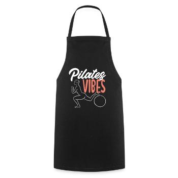 Inspiration Pilates Vibes pour votre pratique - Tablier de cuisine - noir - Devant - AI Model Male 185 dark (185cm)