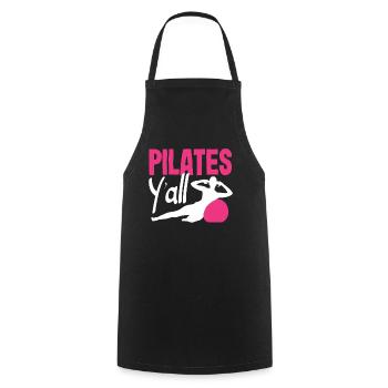 Pilates You All For Fitness Lovers - Cooking Apron - black - Front - AI Model Male 185 dark (185cm)
