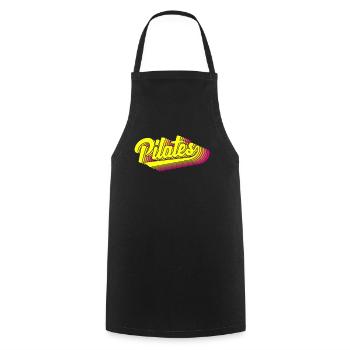Pilates retro style for fitness fans - Cooking Apron - black - Front - AI Model Male 185 dark (185cm)