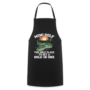 Golf Golf Golfer Golf Course - Cooking Apron - black - Front - AI Model Male 185 dark (185cm)