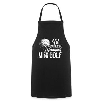Golf Golf Golfer Golf Course - Cooking Apron - black - Front - AI Model Male 185 dark (185cm)