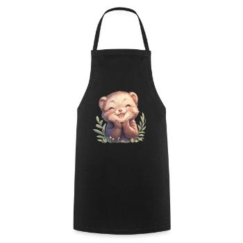 Vison Vison - Tablier de cuisine - noir - Devant - AI Model Male 185 dark (185cm)