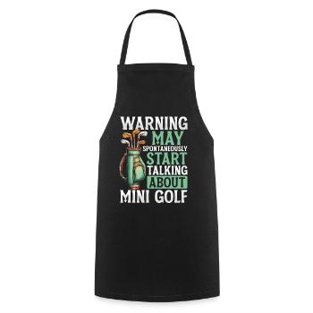 Golf Golf Golfer Golf Course - Cooking Apron - black - Front - AI Model Male 185 dark (185cm)
