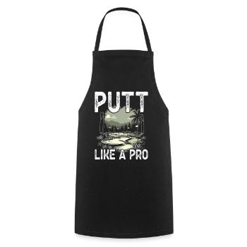 Golf Golf Golfer Golf Course - Cooking Apron - black - Front - AI Model Male 185 dark (185cm)
