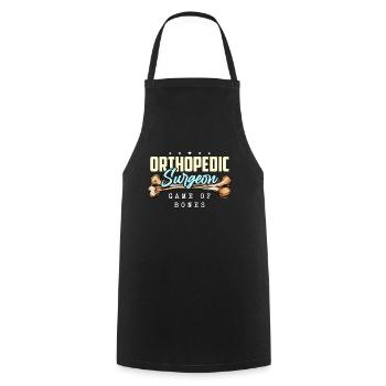 Orthopedic Surgeon Game Of Bones Health Worker - Cooking Apron - black - Front - AI Model Male 185 dark (185cm)