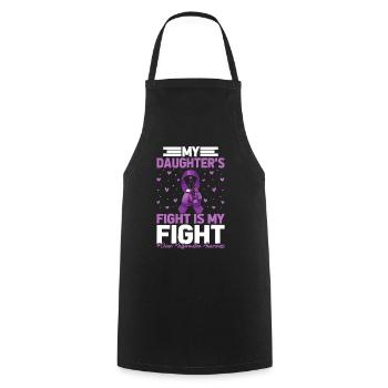 Proud Mom Of A Chiari Malformation Purple ACM - Cooking Apron - black - Front - AI Model Male 185 dark (185cm)